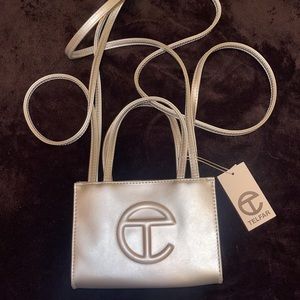 Small Silver Telfar Bag 🌪